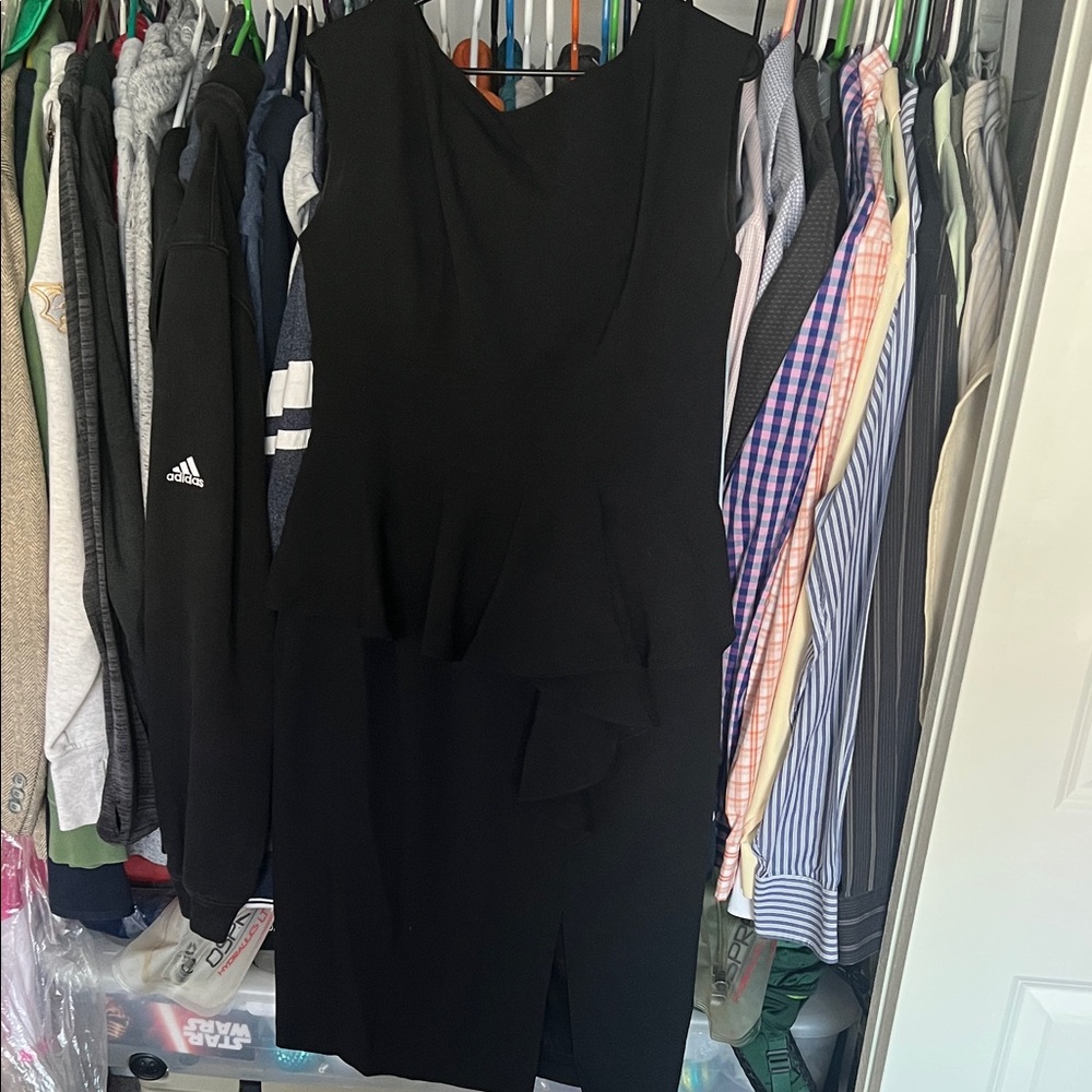 Chic Asymmetrical Black Dress